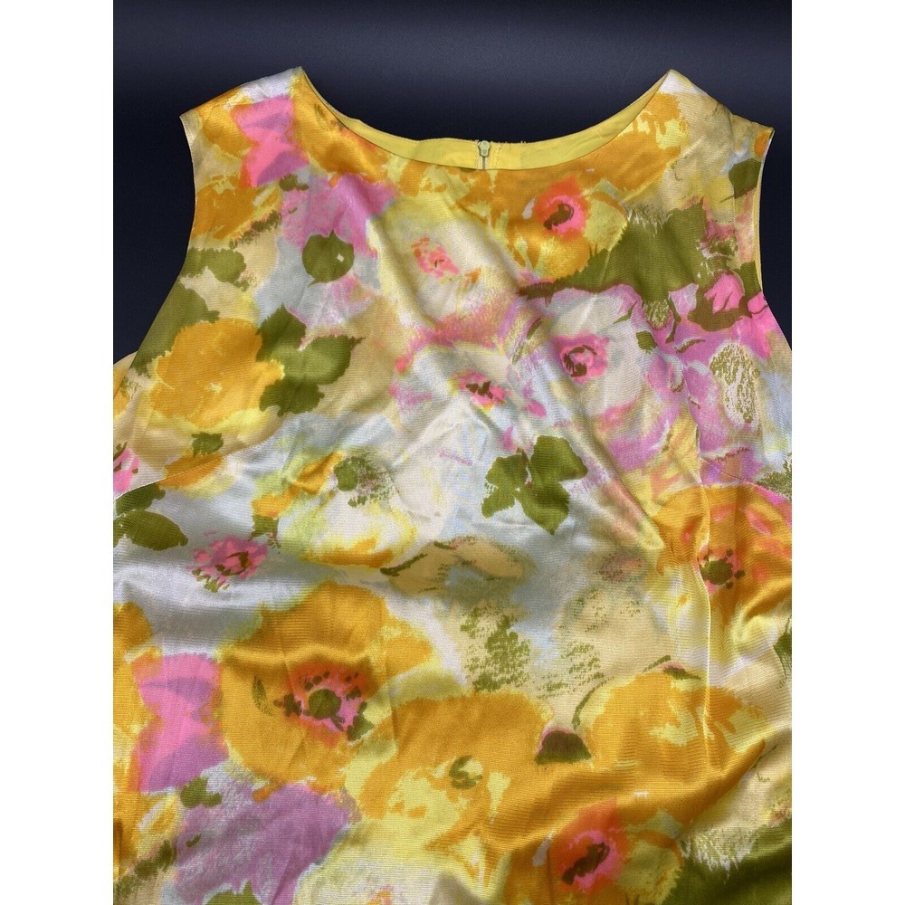Alex Coleman Vintage 60s/70s‎ Colorful MCM Floral Belted Sheath Dress